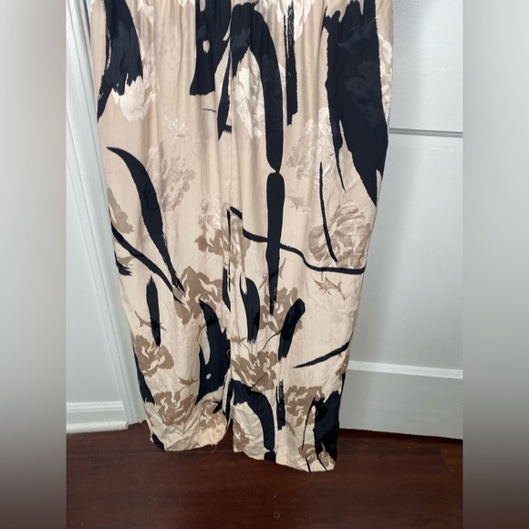 LILLIE RUBIN %100 Silk Beige and Black Women's Dress - Picture 9 of 13